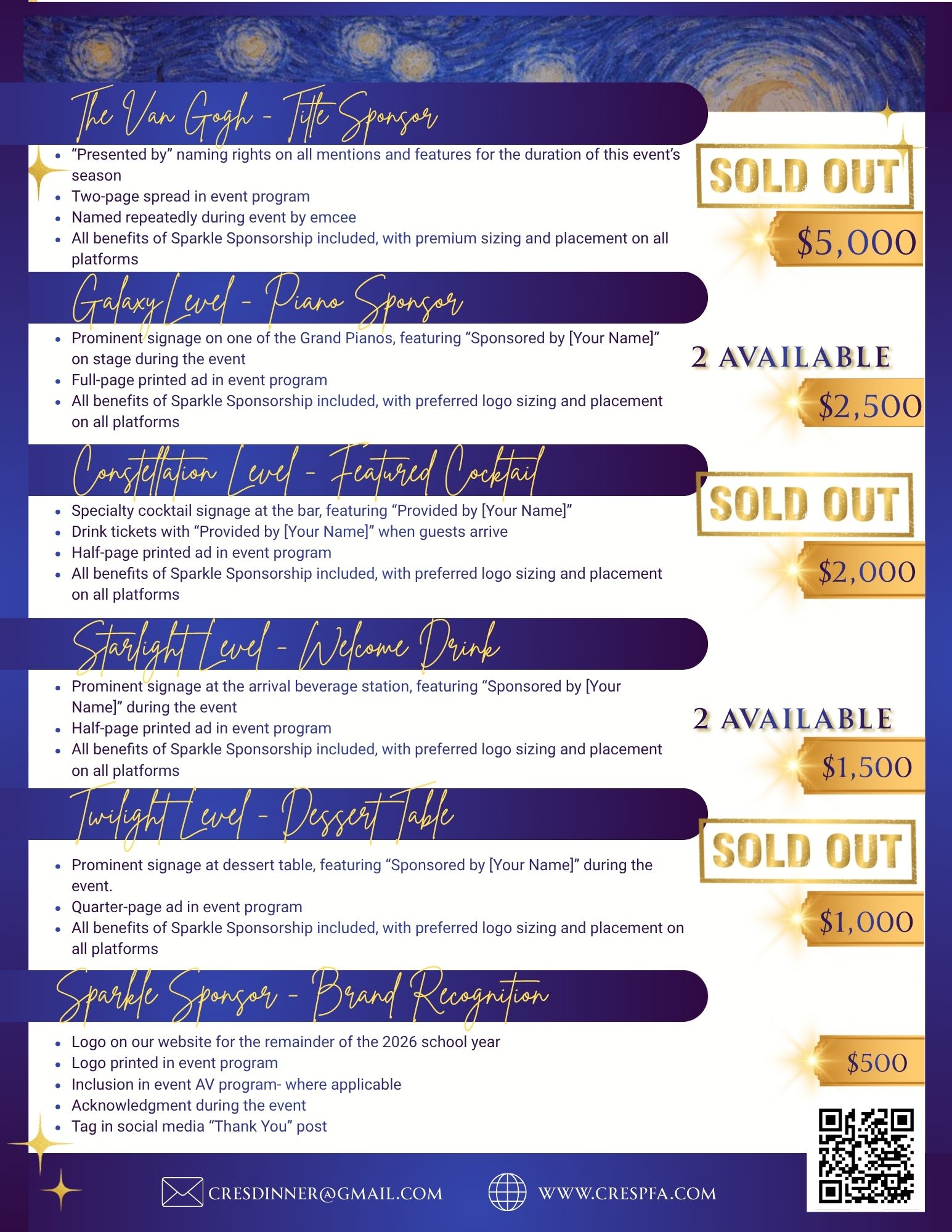 list of sponsors